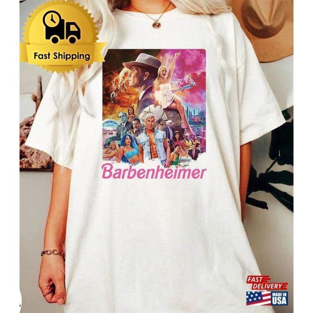 Retro Barbenheimer Barb Oppenheimer Long Sleeve Classic Retro Movie Fan T-Shirt